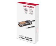 Axagon Miedziany radiator M.2 SSD + FAN 13mm - 1185582 - zdjęcie 4